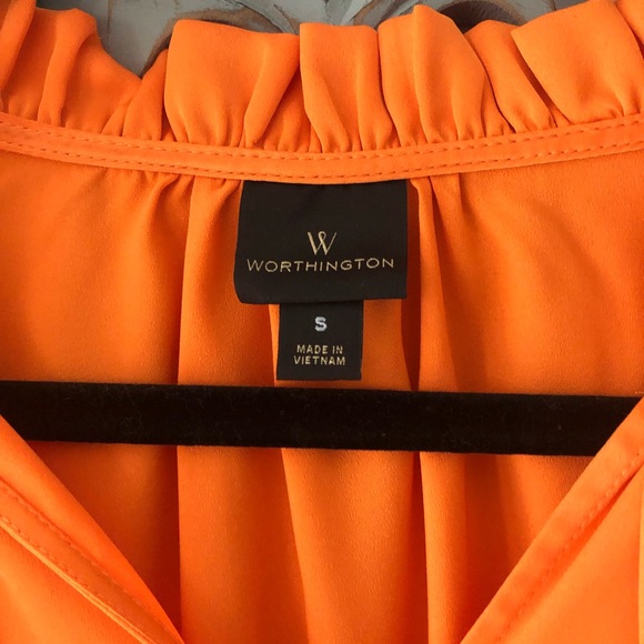 Orange Ruffle Blouse - Picture 5 of 8